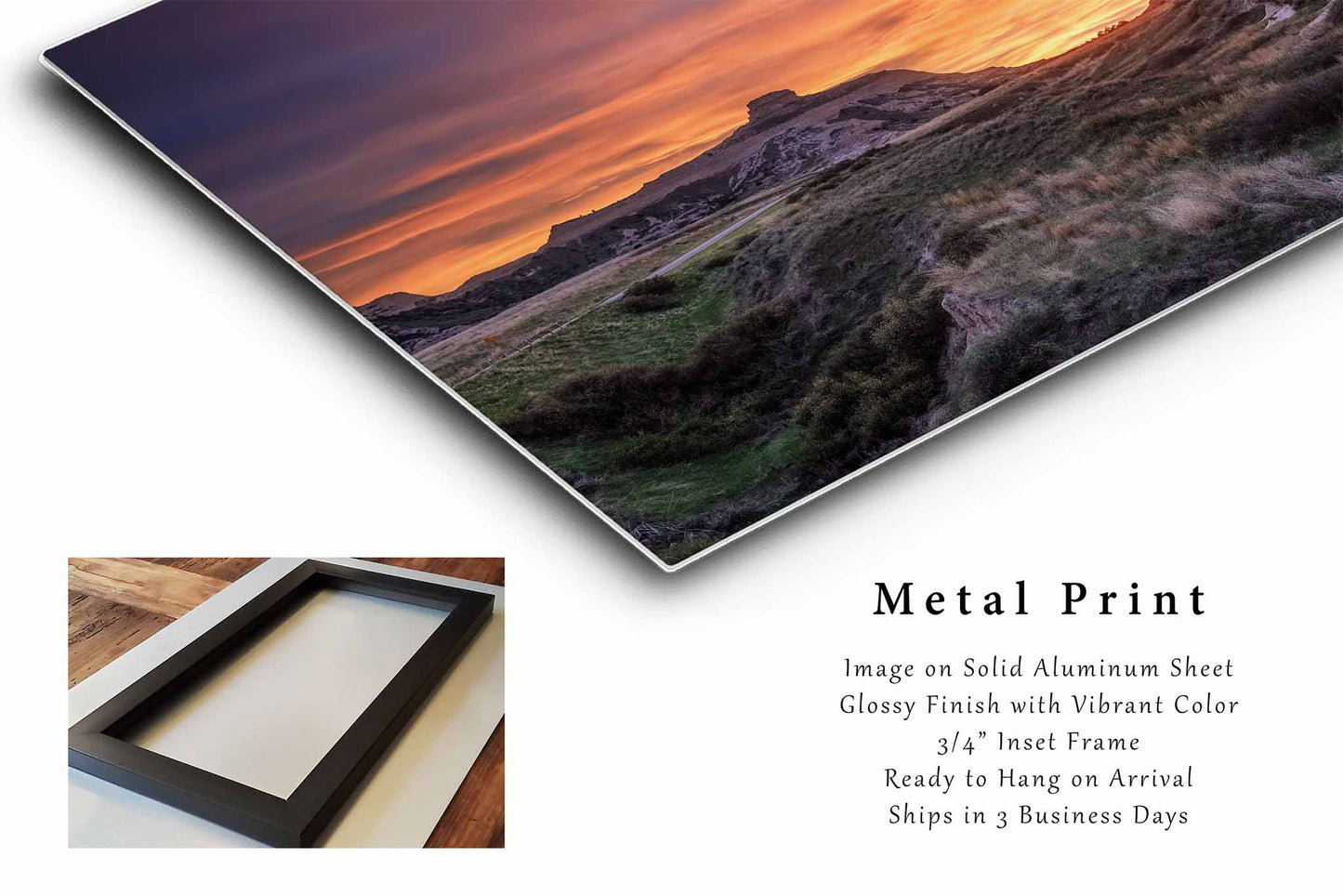 Scotts Bluff Metal Print | Prairie Photography | Sunset Wall Art | Nebraska Landscape Photo | Western Decor | Ready to Hang