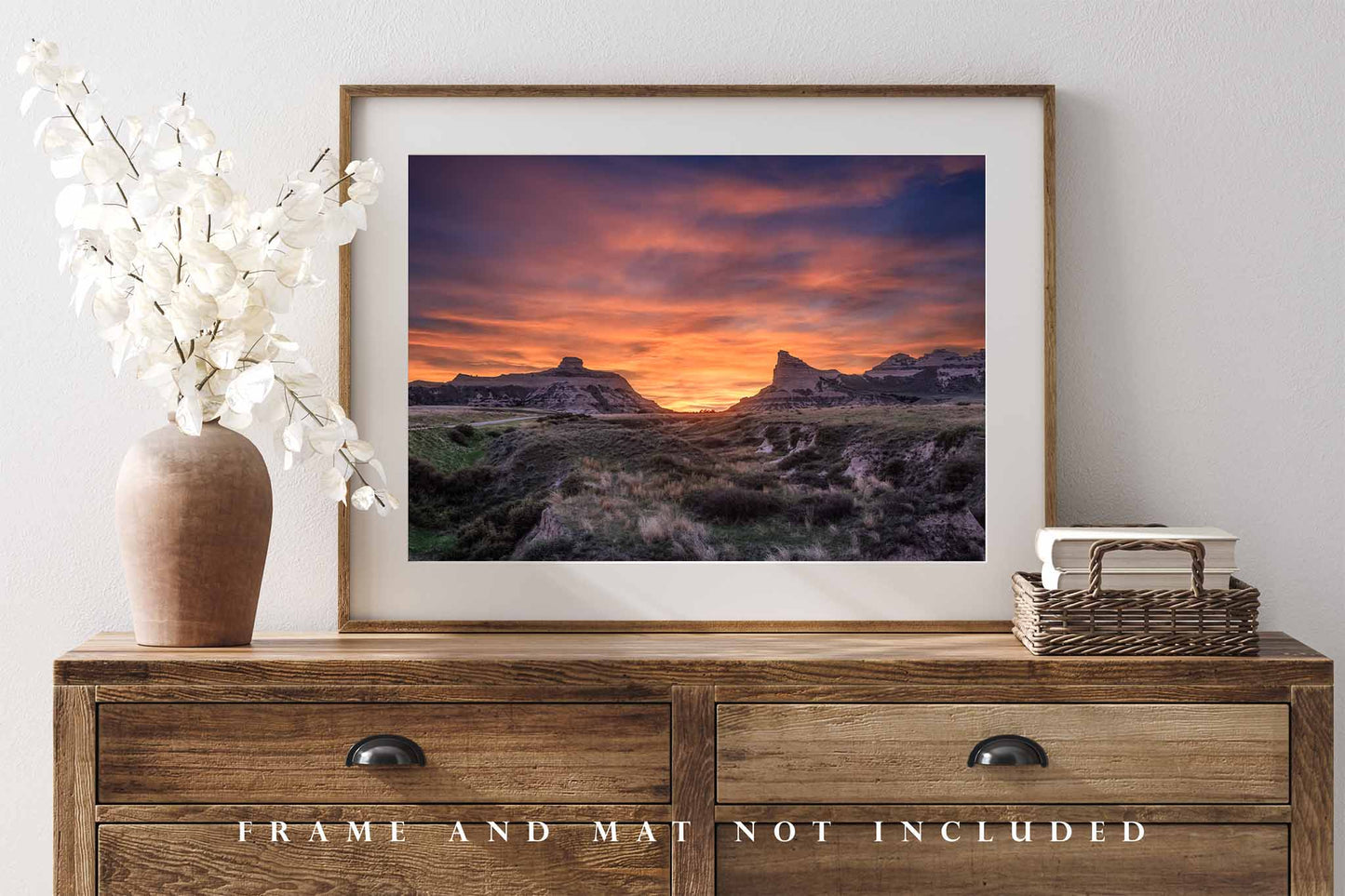 Scotts Bluff Photography Print | Prairie Picture | Sunset Wall Art | Nebraska Landscape Photo | Western Decor | Not Framed