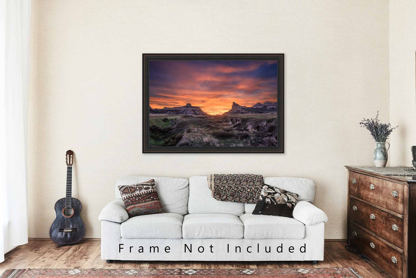 Scotts Bluff Photography Print | Prairie Picture | Sunset Wall Art | Nebraska Landscape Photo | Western Decor | Not Framed