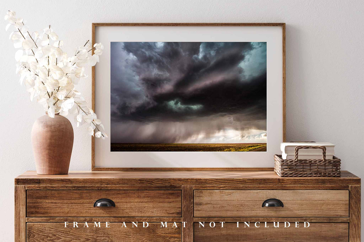 Thunderstorm Photography Print | Dark Storm Clouds Picture | Stormy Sky Wall Art | Kansas Photo | Weather Decor | Not Framed