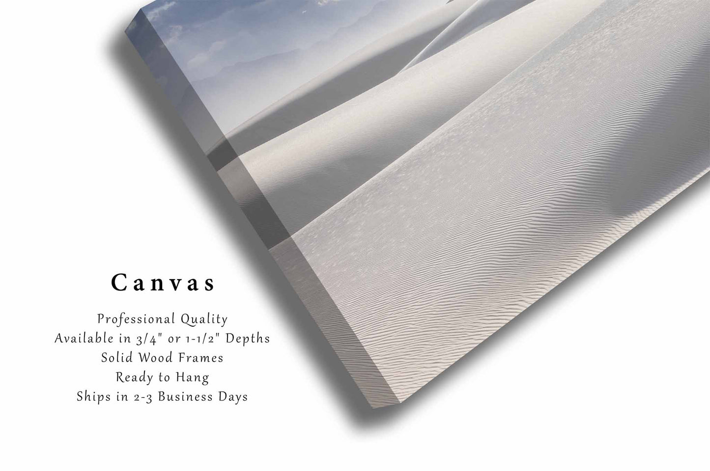 White Sands National Park Canvas | Sand Dunes Gallery Wrap | Abstract Photography | New Mexico Wall Art | Desert Southwest Decor | Ready to Hang