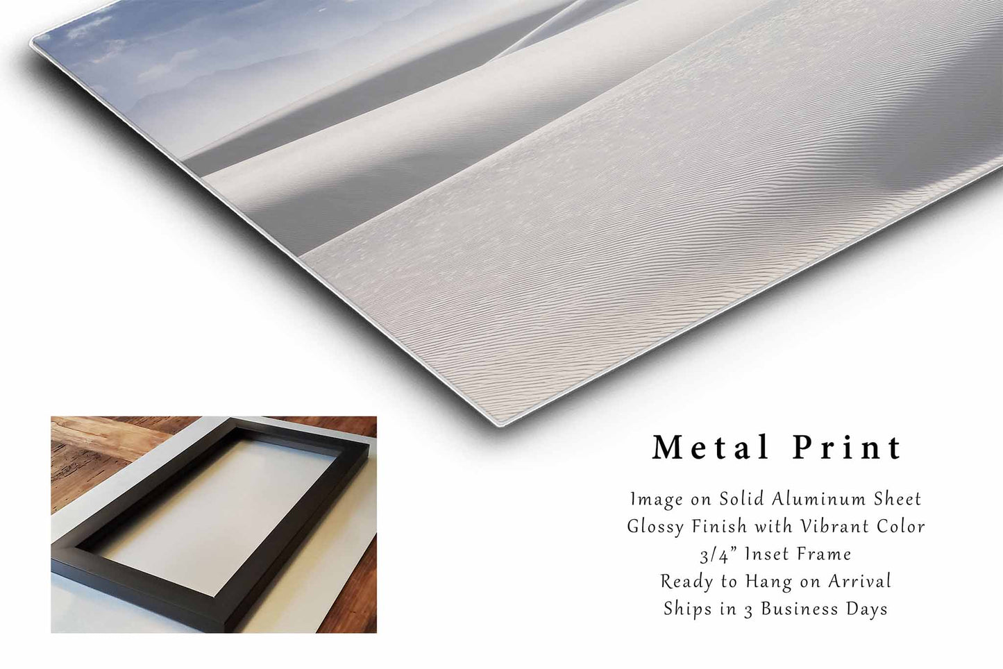 White Sands Metal Print | Abstract Sand Dunes Photography | National Parks Wall Art | New Mexico Landscape Photo | Desert Southwest Decor | Ready to Hang