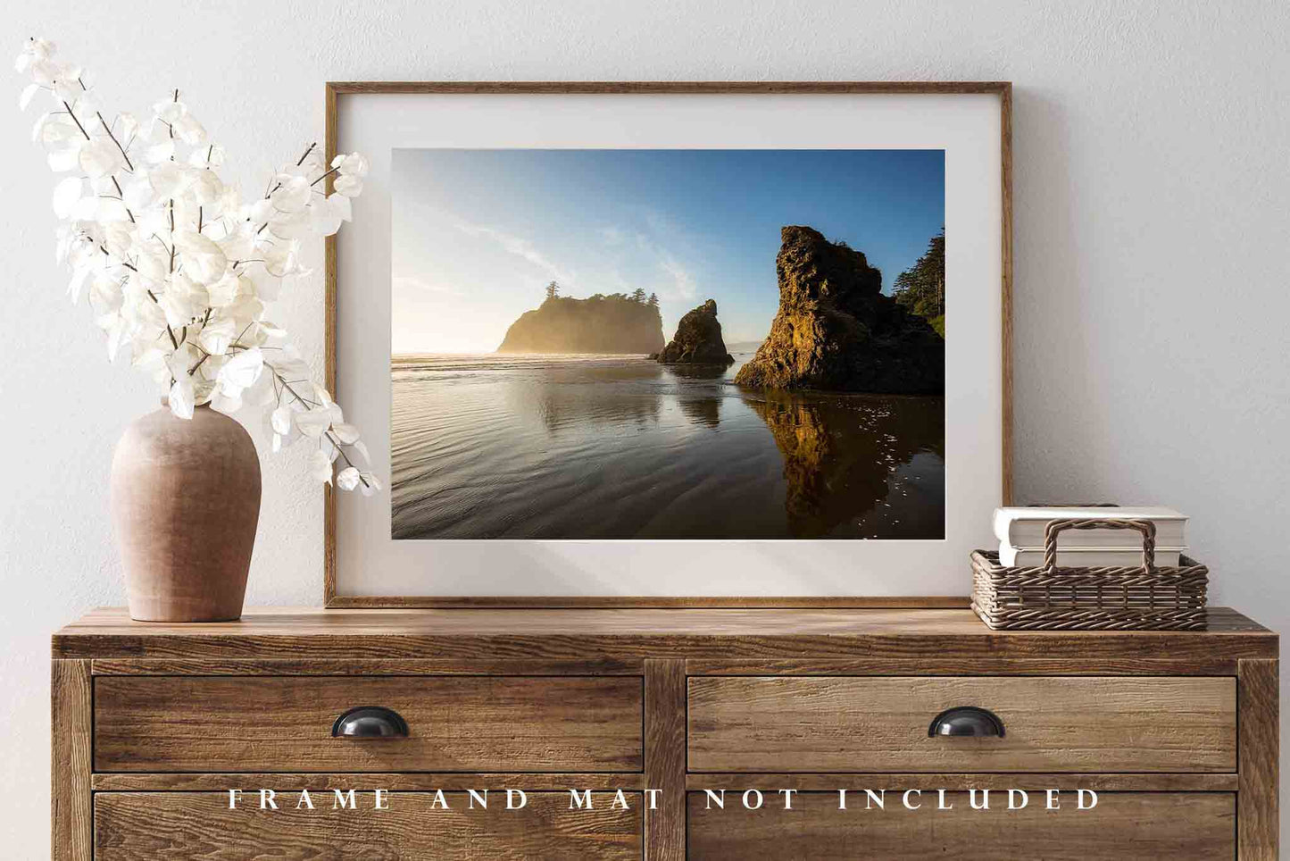Coastal Photography Print - Picture of Sea Stacks on Ruby Beach Pacific Northwest in Washington Ocean Home Decor Wall Art Photo Artwork