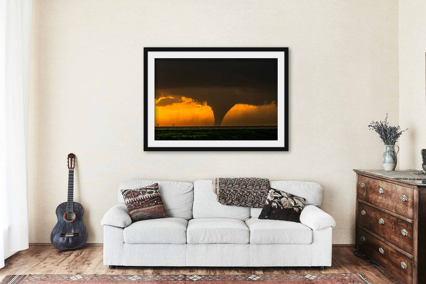 Tornado Framed and Matted Print | Storm Photo | Thunderstorm Decor | Kansas Photography | Nature Wall Art | Ready to Hang