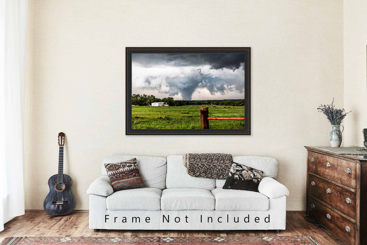Storm Photography Print - Picture of Large Tornado on Spring Day in Texas Panhandle Thunderstorm Home Decor Weather Wall Art Photo Artwork