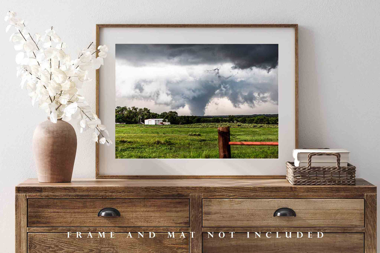 Storm Photography Print - Picture of Large Tornado on Spring Day in Texas Panhandle Thunderstorm Home Decor Weather Wall Art Photo Artwork