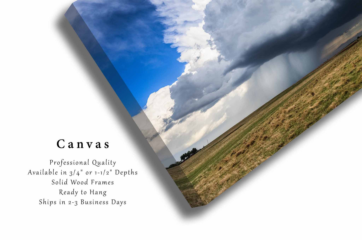 Thunderstorm Canvas | Storm Clouds Gallery Wrap | Stormy Sky Photography | Oklahoma Wall Art | Weather Decor | Ready to Hang
