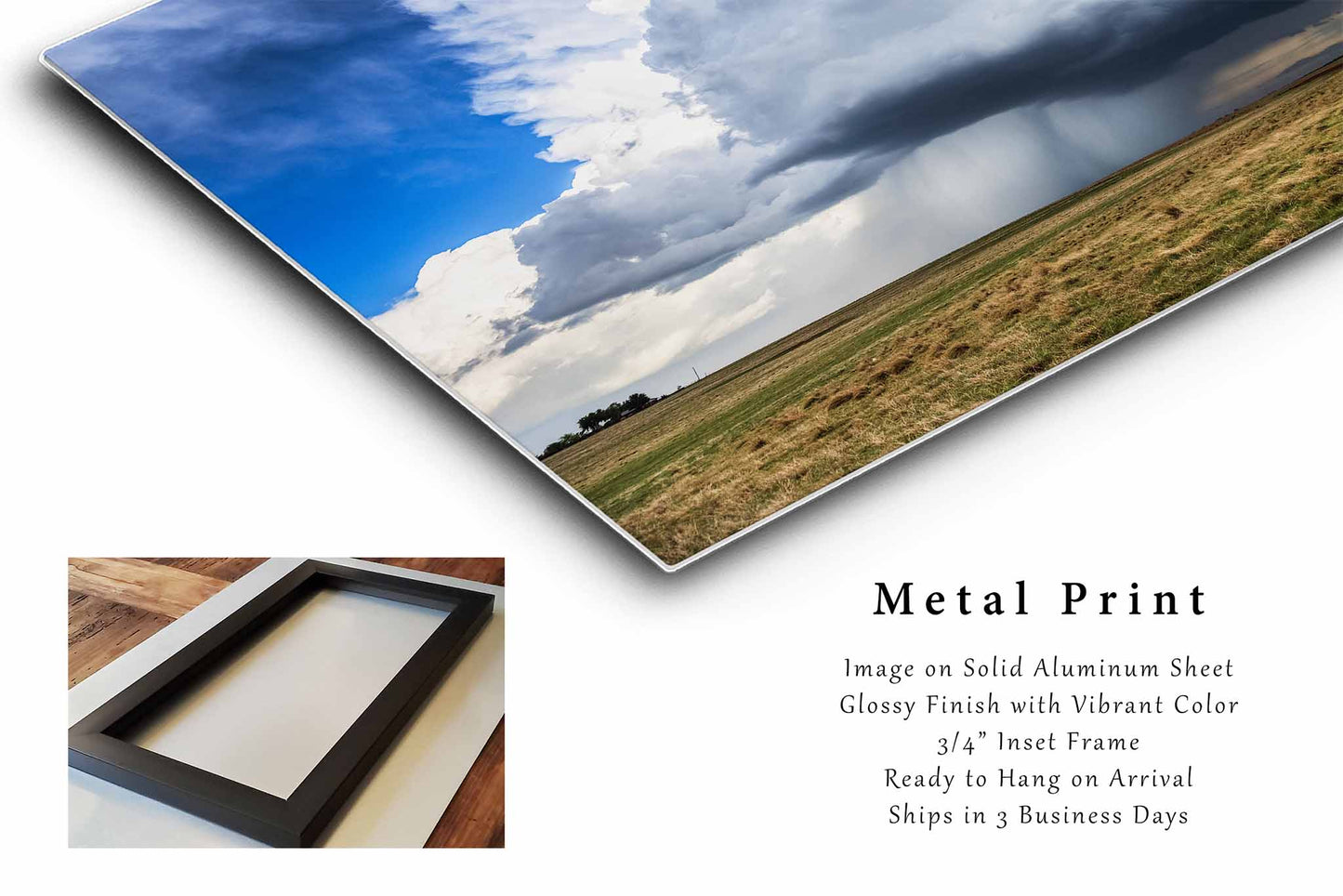 Sky Bomb | Storm Cloud with Rain Metal Print Wall Art | Oklahoma Thunderstorm Weather Photography