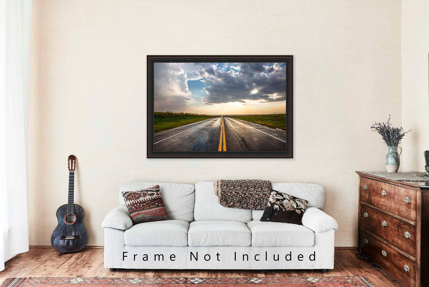Rain Soaked Highway Photography Print | Road Trip Picture | Adventure Wall Art | Oklahoma Photo | Storm Chasing Decor | Not Framed