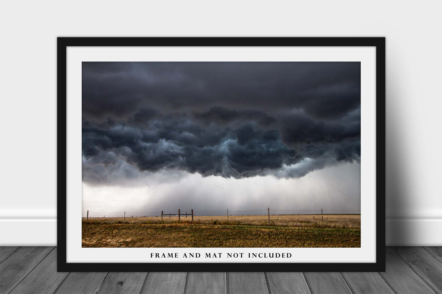 Storm Clouds Boiling Over Plains in Kansas Photo Print (Unframed) | Thunderstorm Wall Art Weather Decor