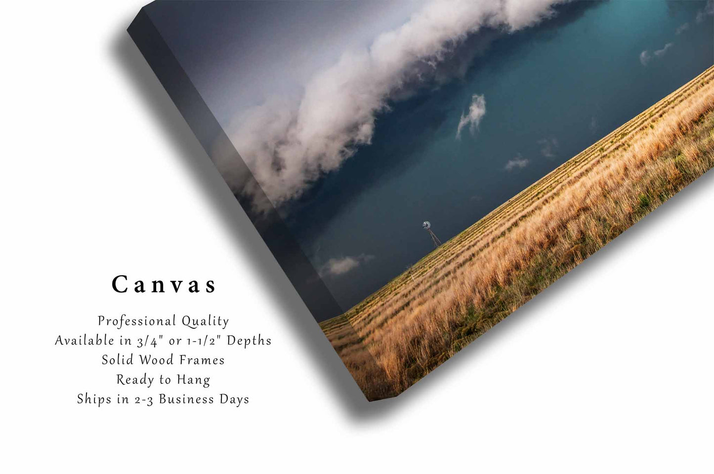 Storm Canvas | Thunderstorm Gallery Wrap | Great Plains Photography | Texas Wall Art | Weather Decor | Ready to Hang