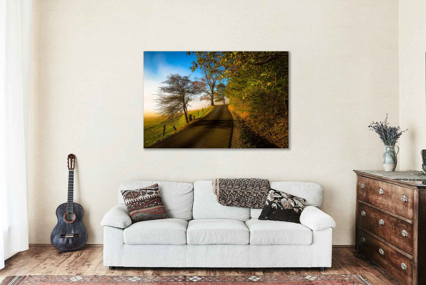 Smoky Mountains Metal Print | Road Photo | Cades Cove Loop Photography | Tennessee Picture | Travel Decor