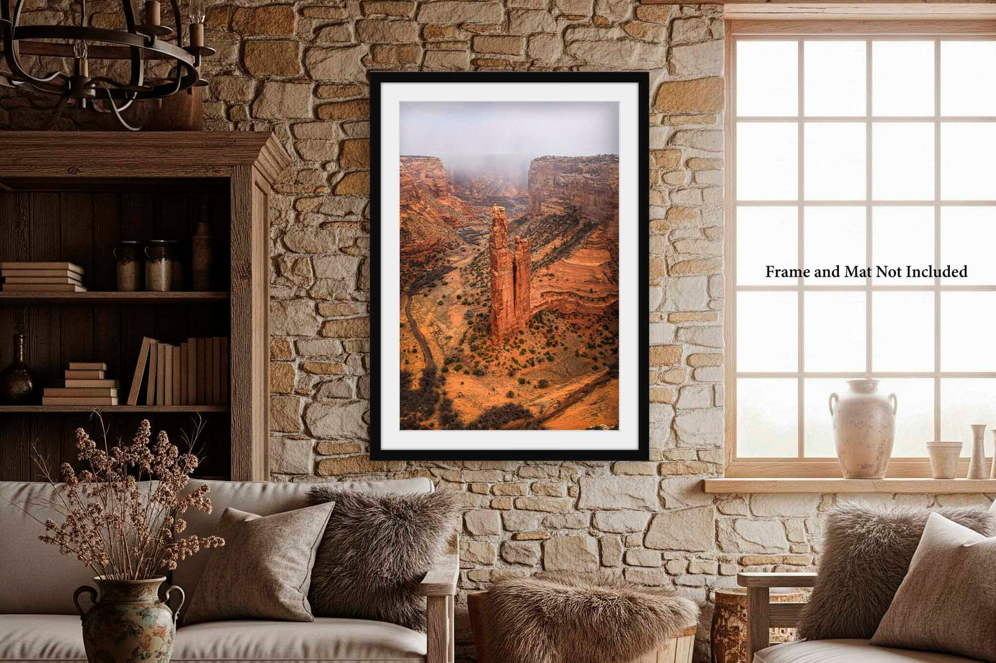Canyon de Chelly Photography Print | Vertical Spider Rock Picture | Arizona Wall Art | Western Photo | Nature Decor | Not Framed