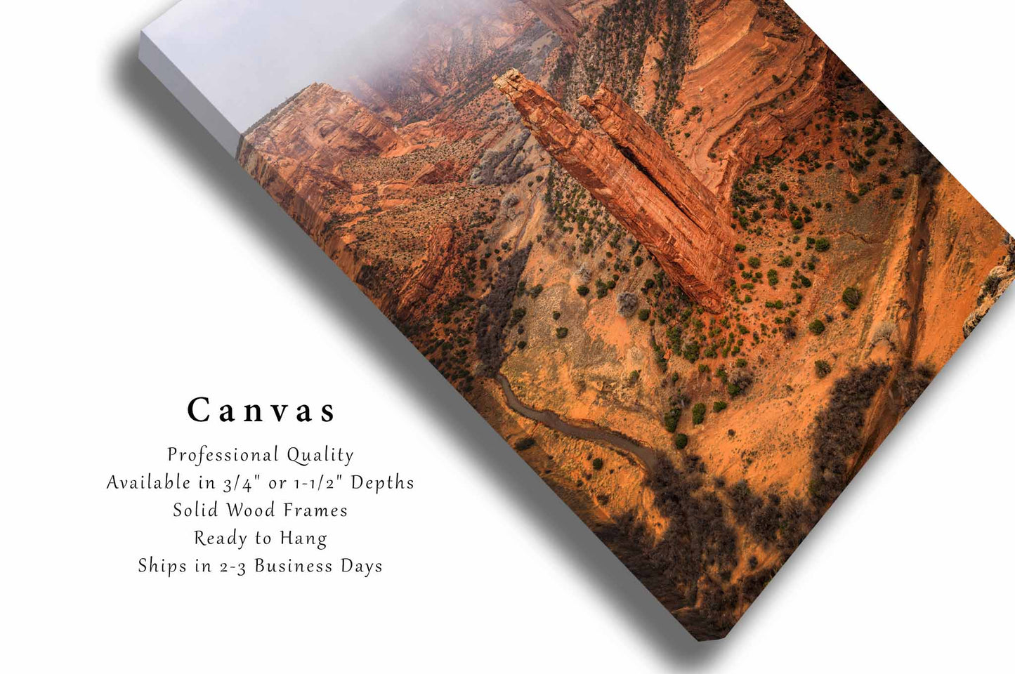 Canyon de Chelly Canvas | Vertical Spider Rock Gallery Wrap | Arizona Photography | Western Wall Art | Nature Decor | Ready to Hang