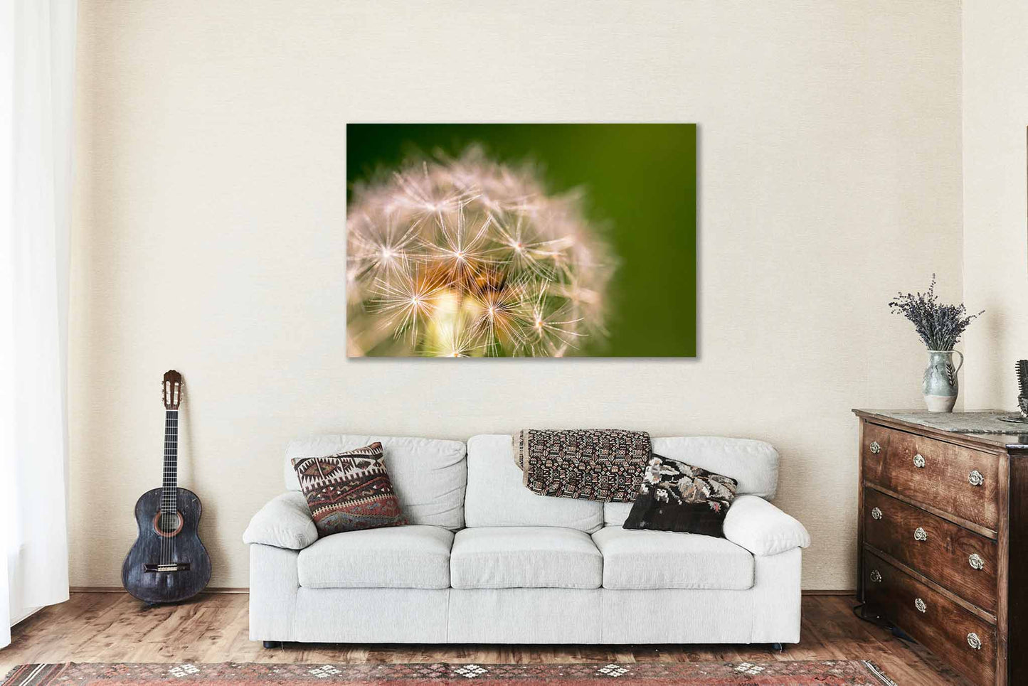 Dandelion Canvas | Botanical Gallery Wrap | Plant Life Photography | Oklahoma Wall Art | Nature Decor | Ready to Hang