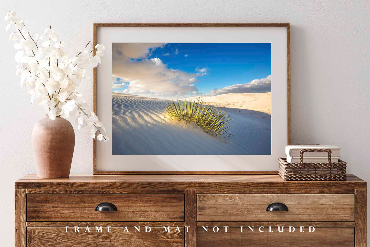 Desert Photography Print | Yucca Plant Picture | White Sands National Park Wall Art | New Mexico Landscape Photo | Southwest Decor | Unframed