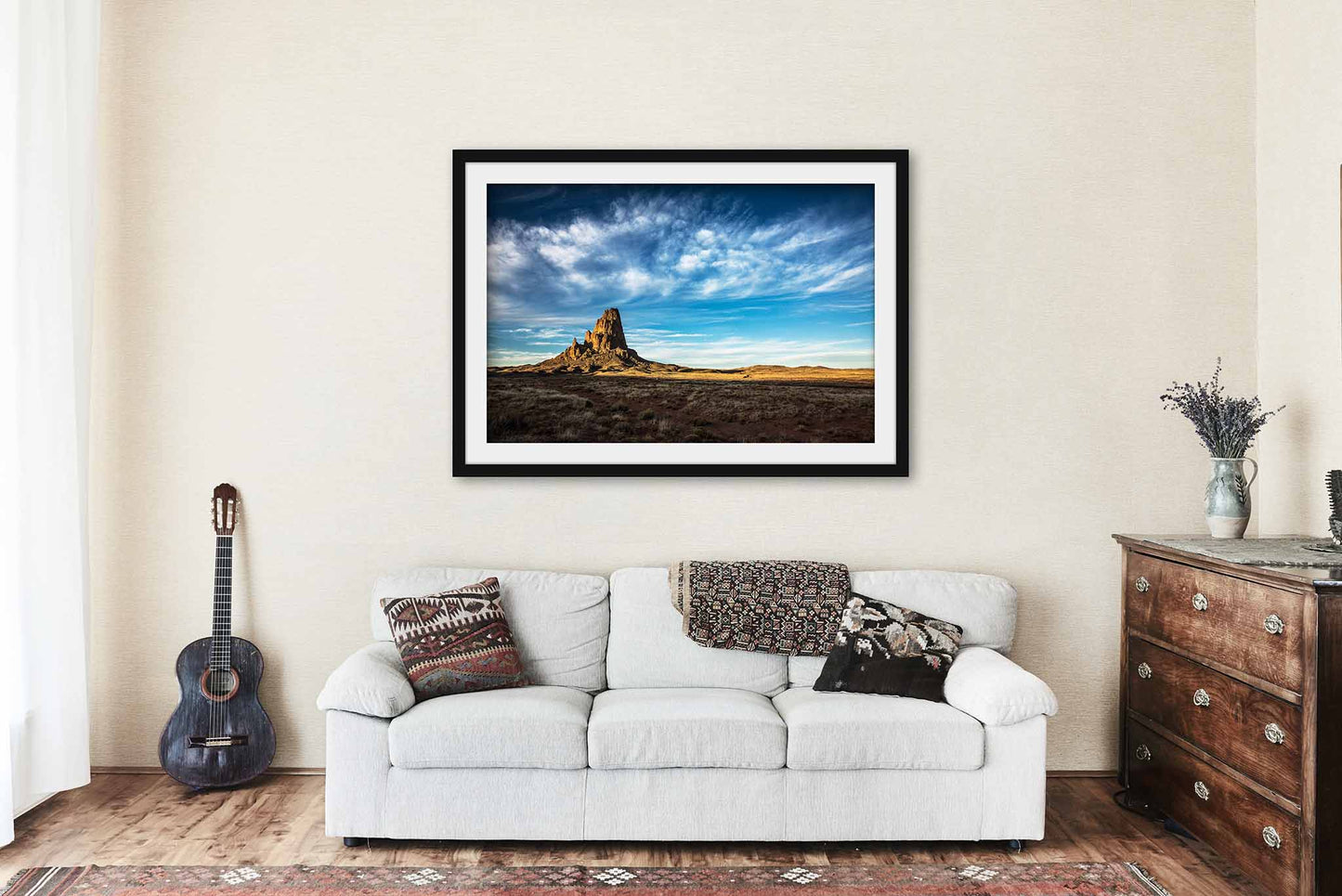 Agathla Peak Framed and Matted Print | Southwest Photo | Western Landscape Decor | Kayenta Arizona Photography | Nature Wall Art | Ready to Hang