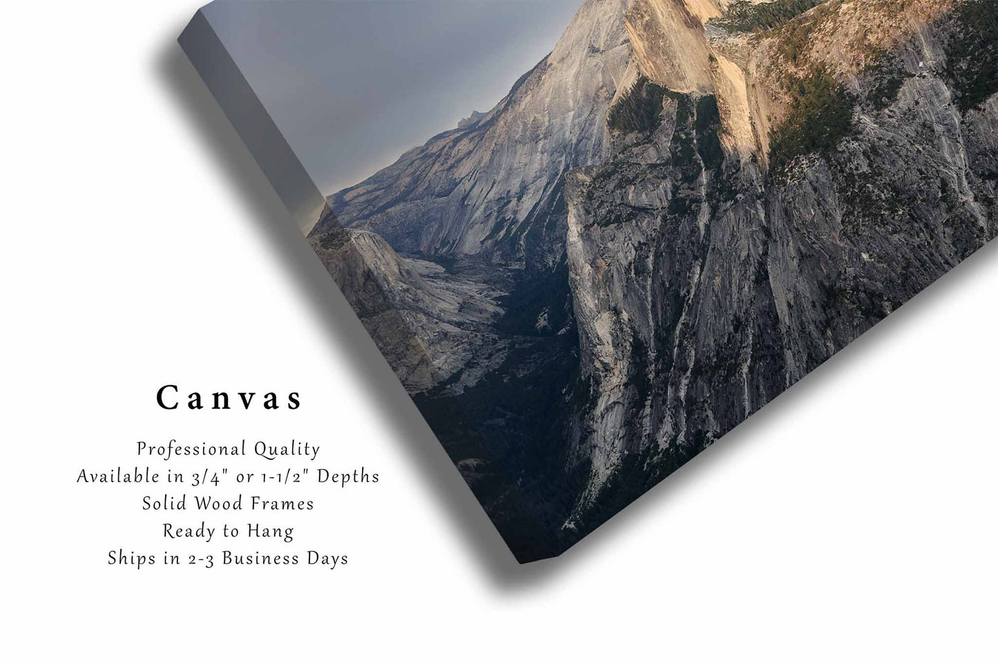 Half Dome Canvas | Yosemite Valley Gallery Wrap | National Parks Photography | California Landscape Wall Art | Nature Decor | Ready to Hang