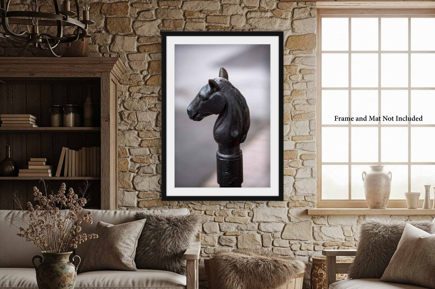 Horse Head Hitching Post Photography Print | New Orleans Louisiana Vertical French Quarter Wall Art Decor | Unframed