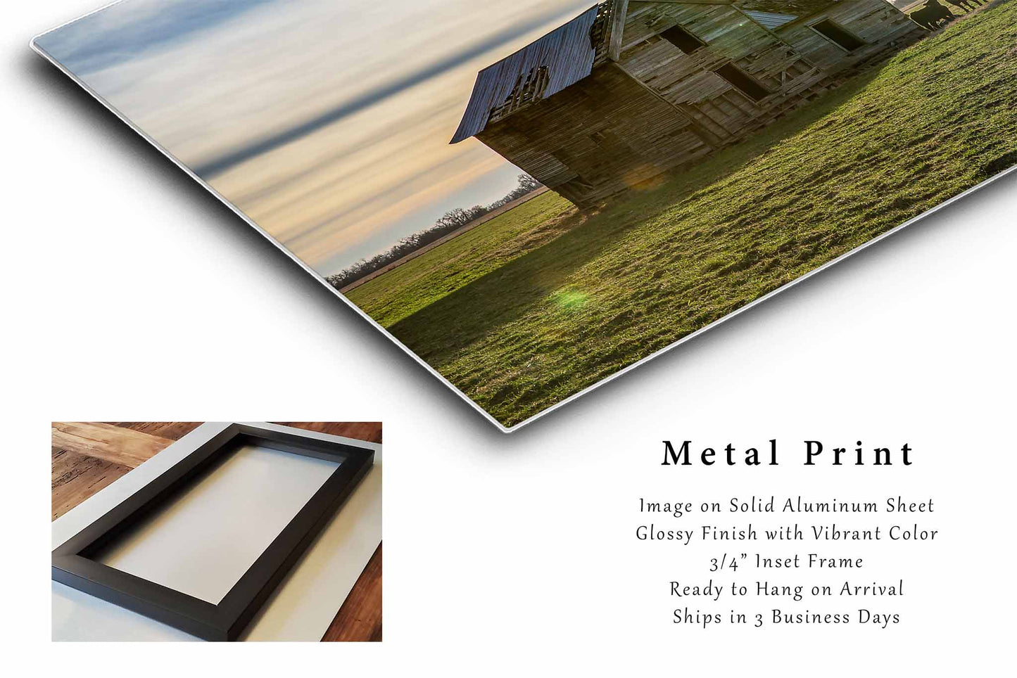 Abandoned House Metal Print | Old Homestead Photography | Country Wall Art | Oklahoma Photo | Farmhouse Decor | Ready to Hang