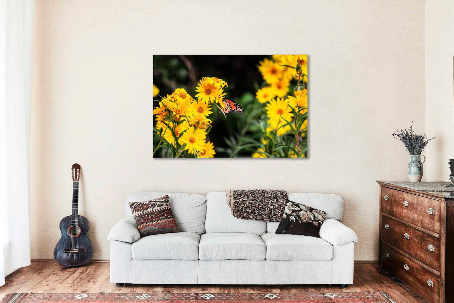 Wildflowers Metal Print | Monarch Butterfly Photography | Flower Wall Art | Oklahoma Photo | Nature Decor | Ready to Hang