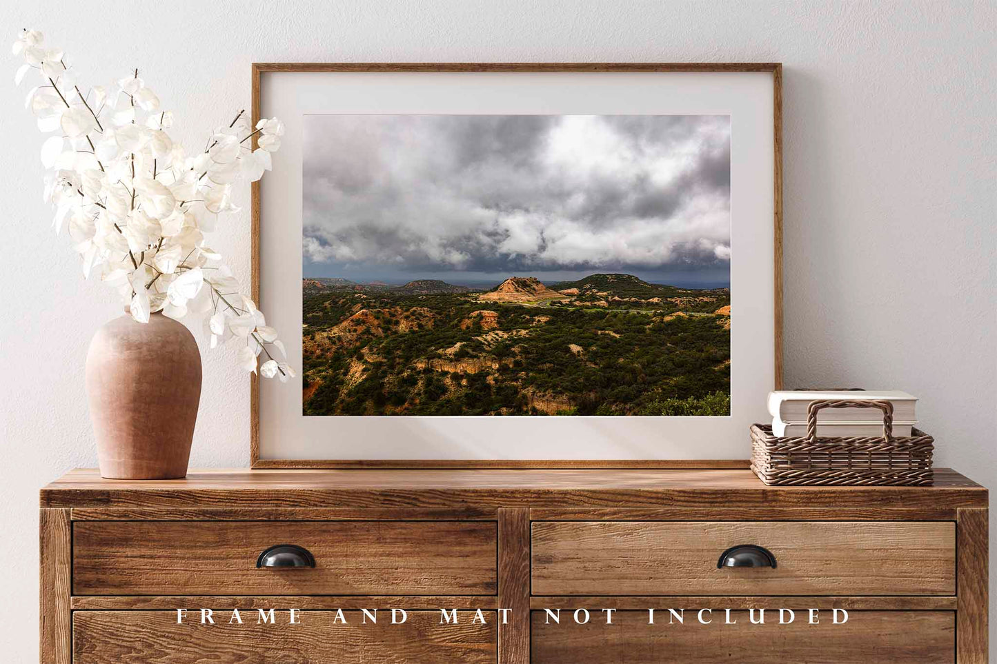 Great Plains Photography Print (Unframed) Storm Clouds Over Caprock Canyons State Park in Texas Panhandle | Western Landscape Wall Art Nature Decor