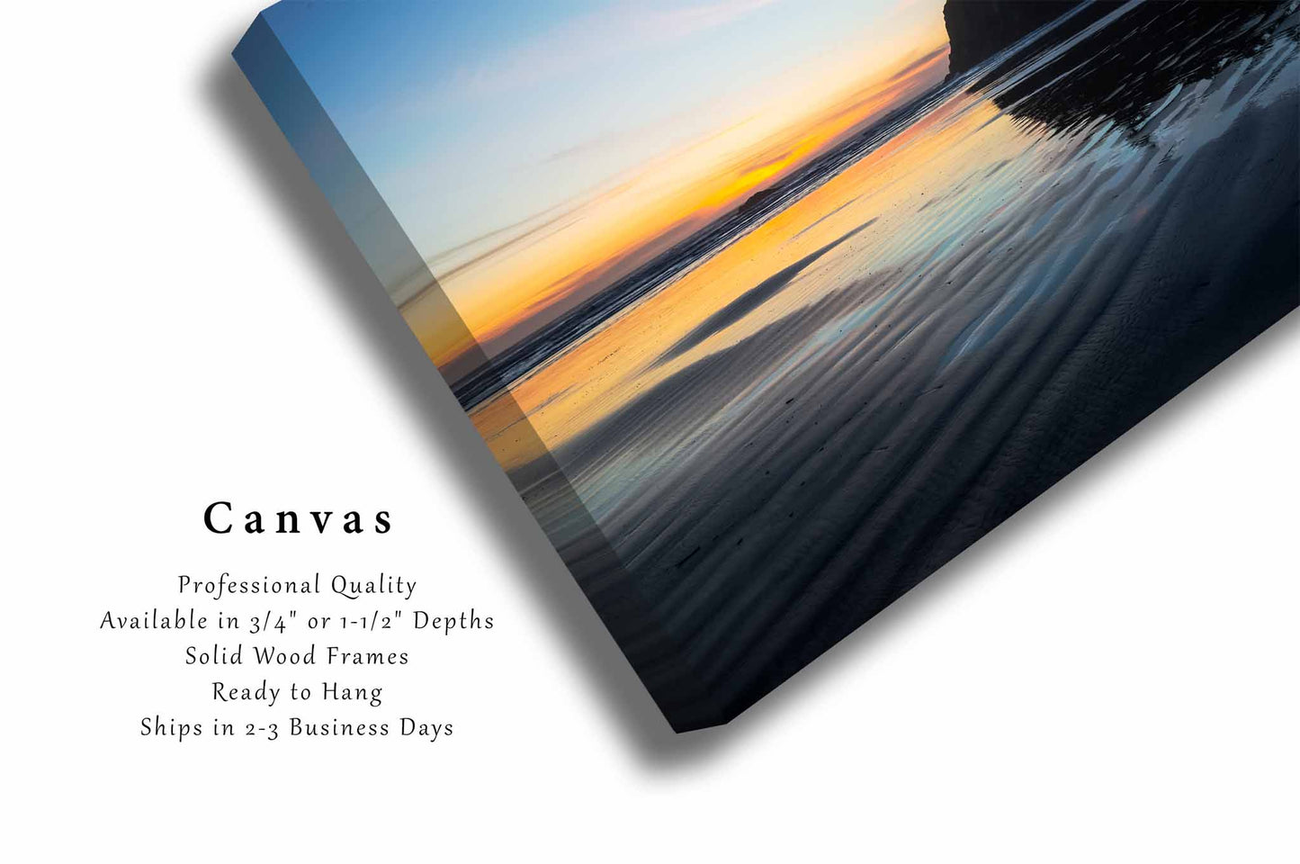 Ruby Beach Canvas | Sea Stack Gallery Wrap | Seascape Photography | Washington Coast Wall Art | Pacific Northwest Decor | Ready to Hang