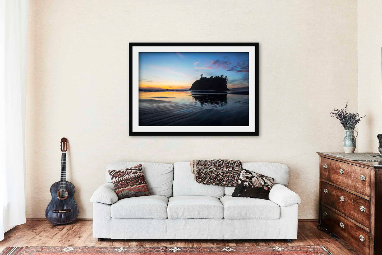 Ruby Beach Framed and Matted Print | Sea Stack Photo | Seascape Decor | Washington Coast Photography | Pacific Northwest Wall Art | Ready to Hang