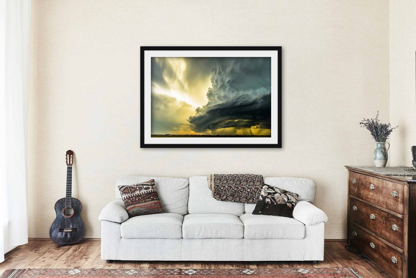 Storm Framed and Matted Print | Supercell Thunderstorm Photo | Extreme Weather Decor | Oklahoma Photography | Nature Wall Art | Ready to Hang