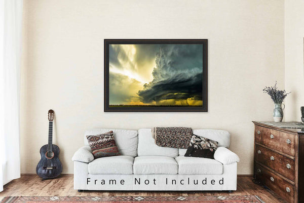 Storm Photo Print | Supercell Thunderstorm Picture | Oklahoma Wall Art | Sky Photography | Nature Decor