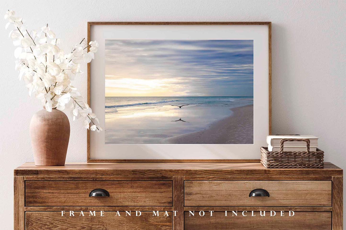 Sea Bird Flying Over Waves at Pensacola Beach Florida Photo Print (Unframed) | Gulf Coast Wall Art Coastal Decor