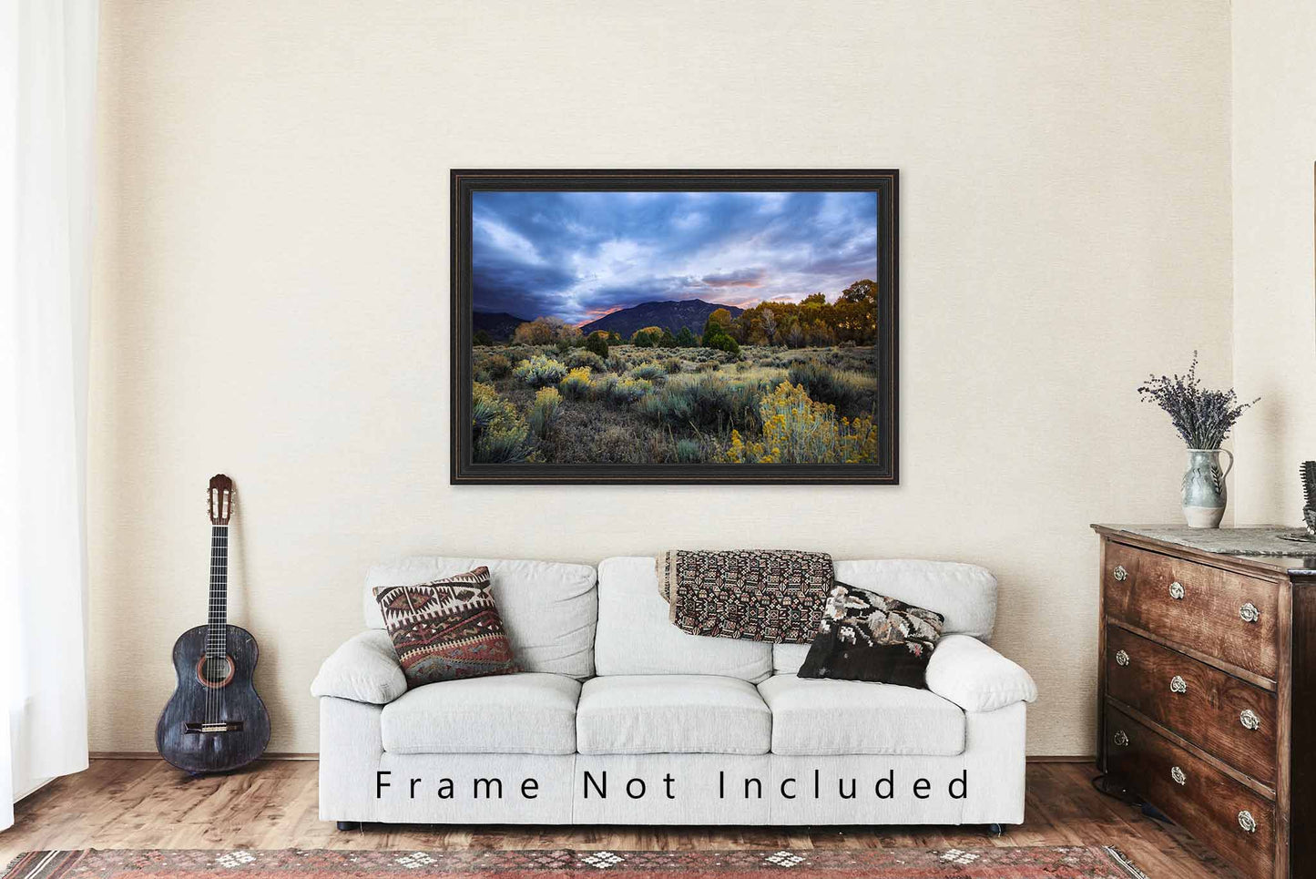 Rocky Mountain Photography Print -Picture of Taos Mountain Under Stormy Sky near Taos, New Mexico Western Wall Art Southwestern Decor