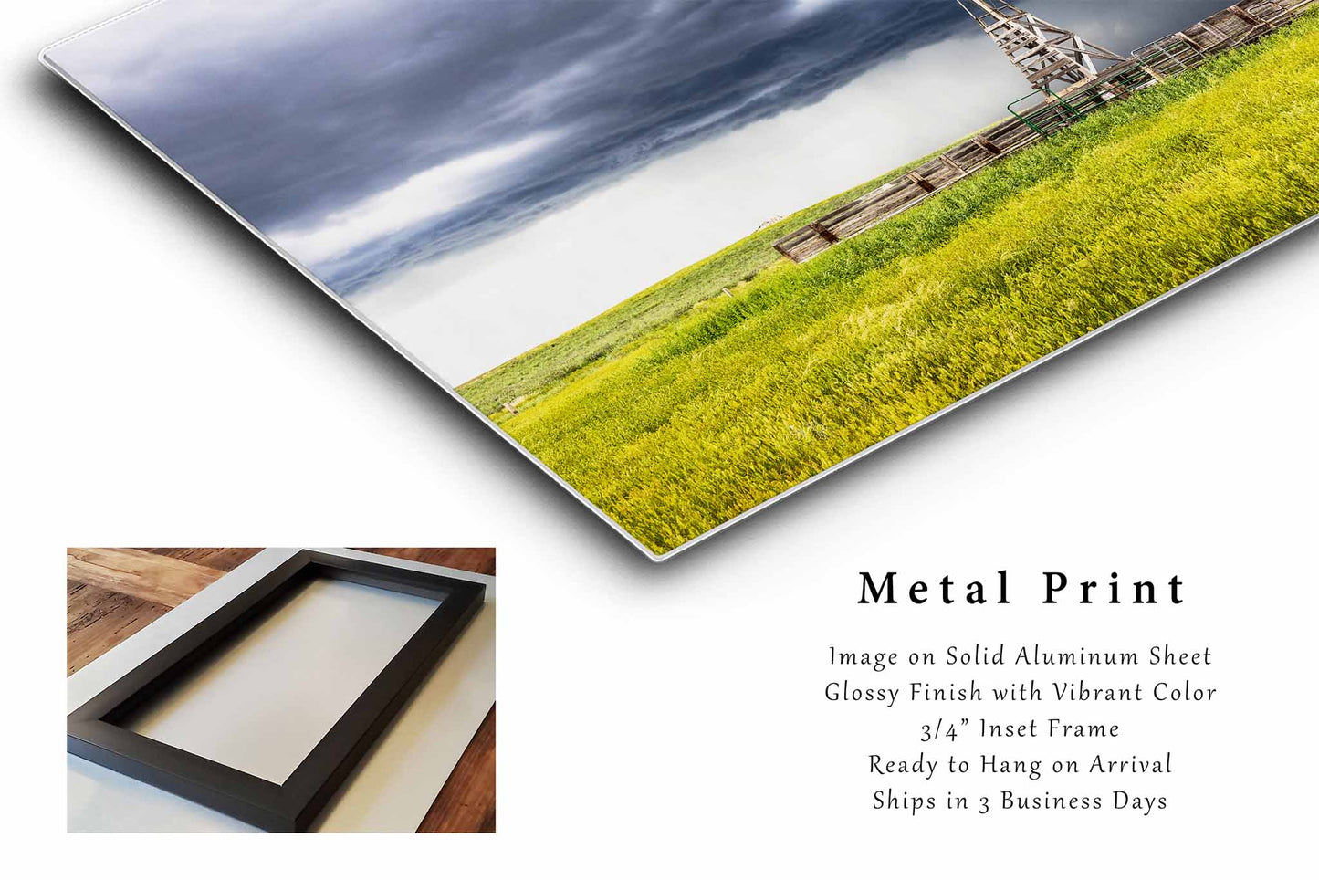 Old Windmill Metal Print | Northern Plains Photography | Western Wall Art | Wyoming Landscape Photo | Farm and Ranch Decor | Ready to Hang