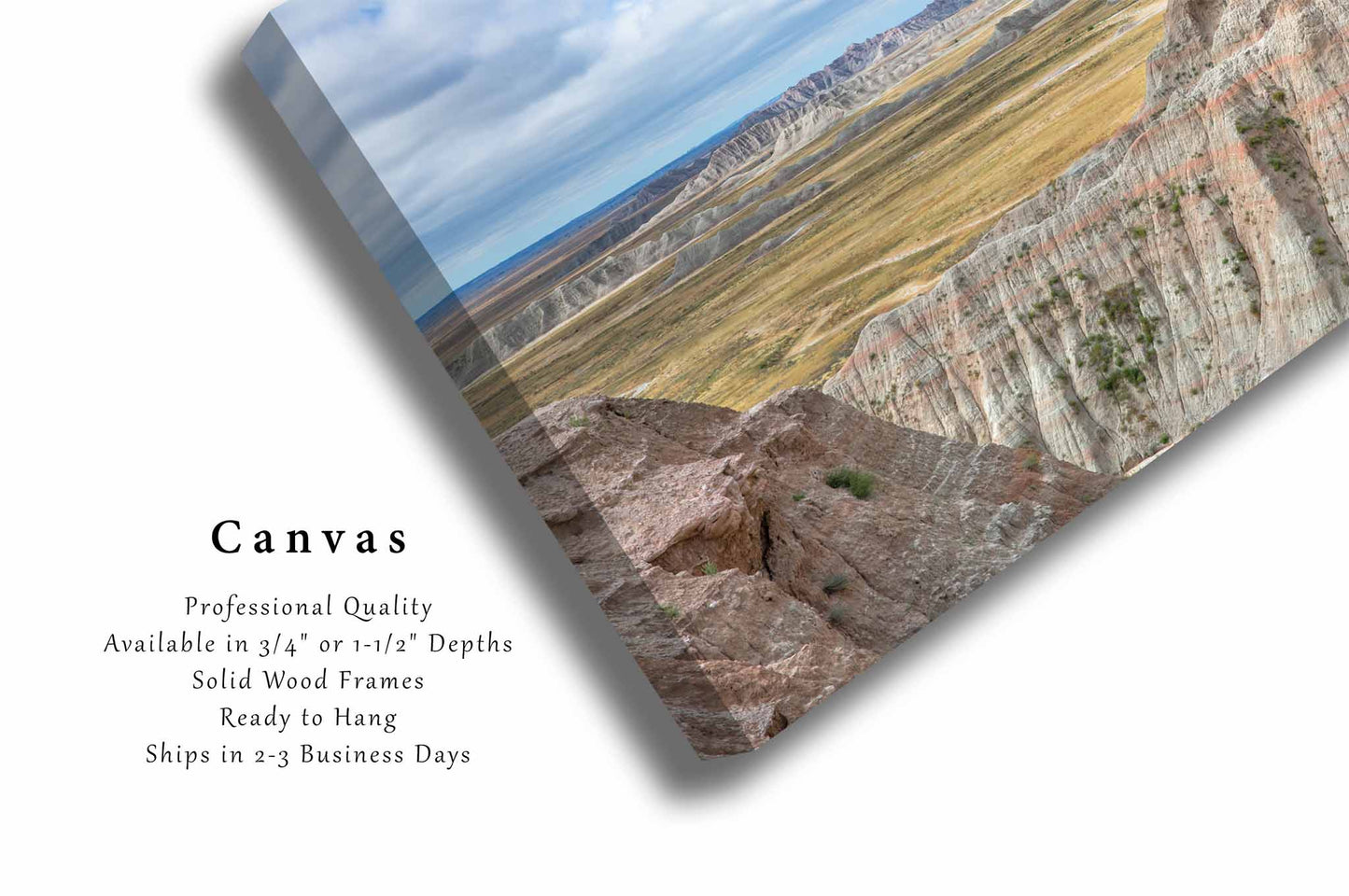 Badlands National Park Canvas | Great Plains Gallery Wrap | Prairie Photography | South Dakota Landscape Wall Art | Nature Decor | Ready to Hang