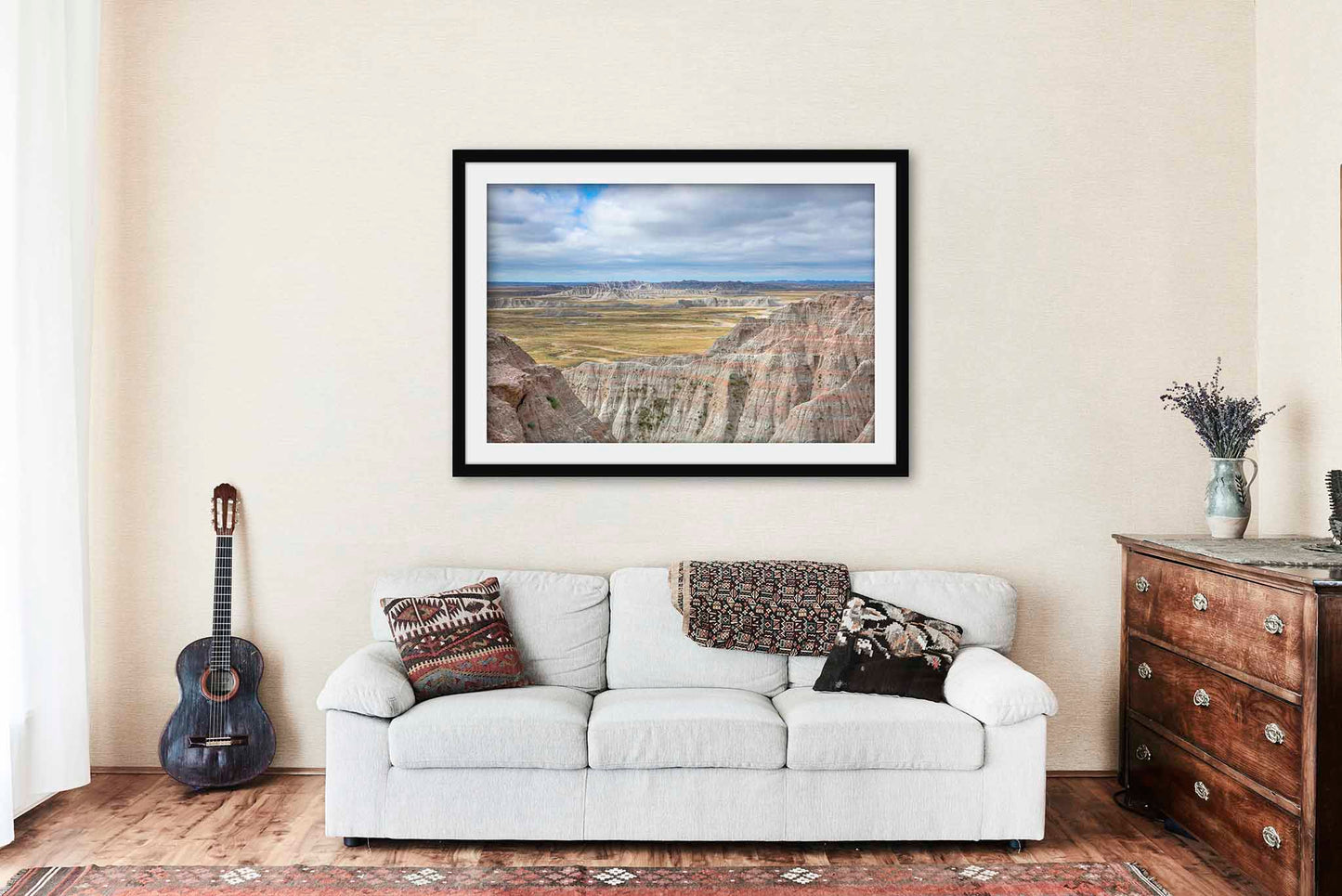Badlands National Park Framed and Matted Print | Great Plains Photo | Prairie Decor | South Dakota Landscape Photography | Nature Wall Art | Ready to Hang