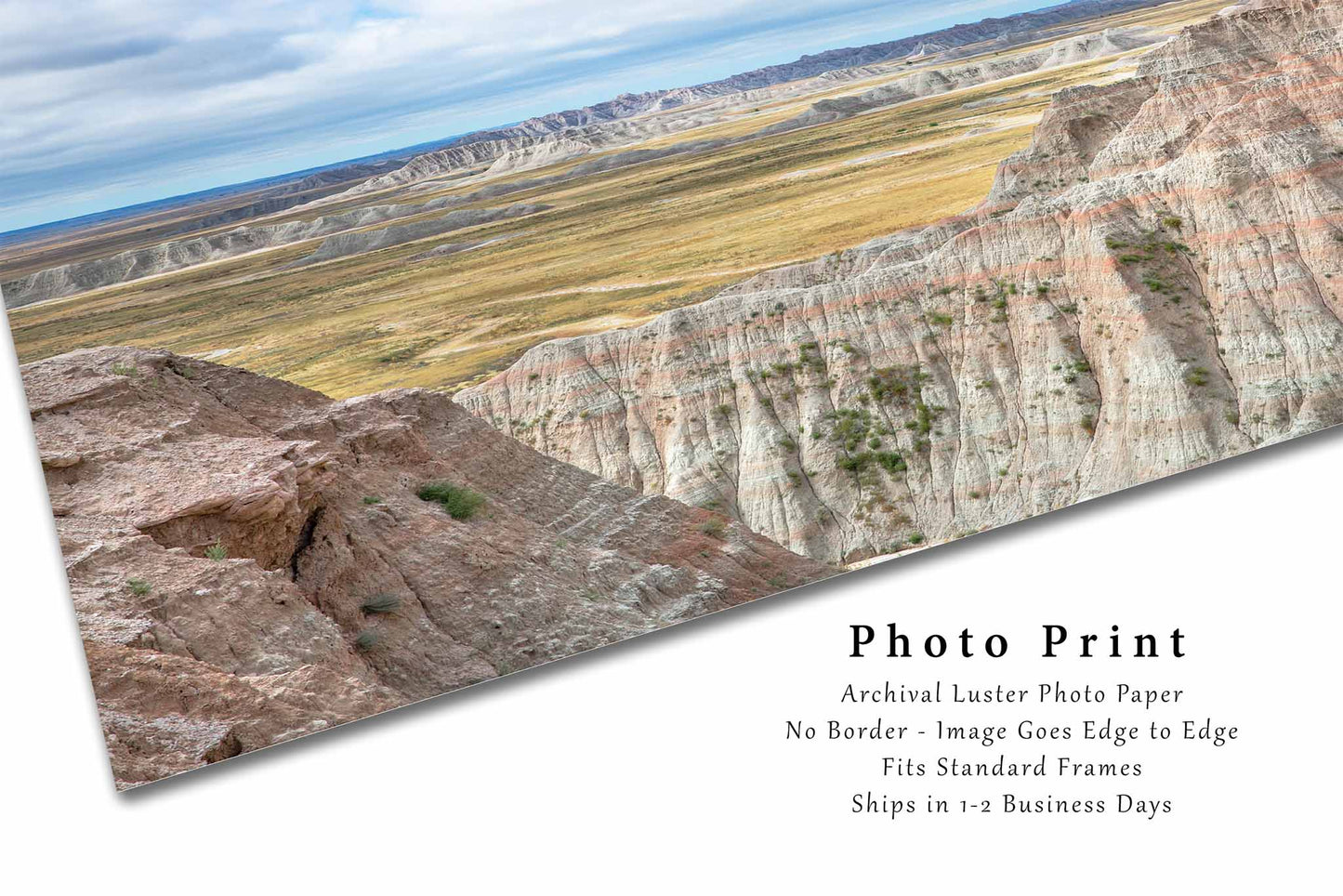 Badlands National Park Photography Print | Great Plains Picture | Prairie Wall Art | South Dakota Landscape Photo | Nature Decor | Not Framed