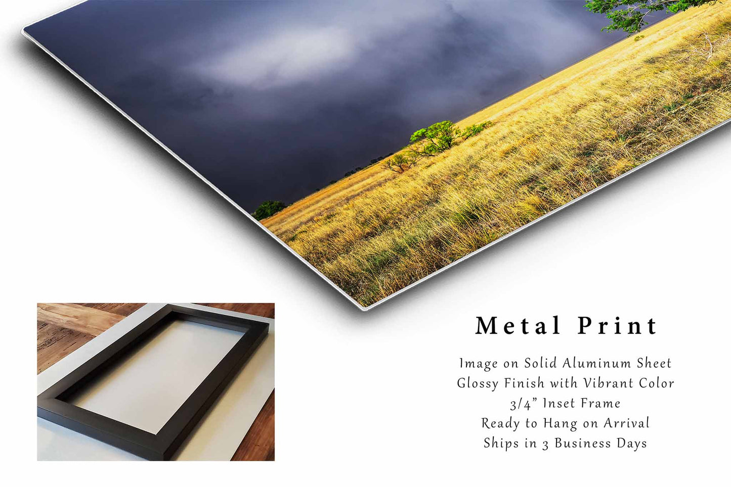 Storm Clouds Metal Print | Texas Panhandle Landscape Lone Tree Stormy Sky Nature Photography Wall Art Decor