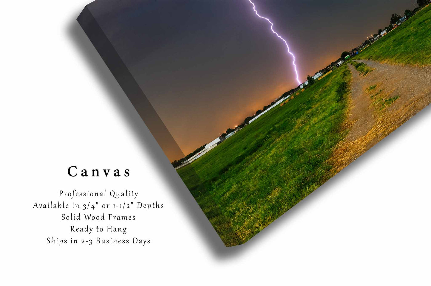 Lightning Canvas | Storm Gallery Wrap | Weather Photography | Oklahoma Wall Art | Nature Decor | Ready to Hang