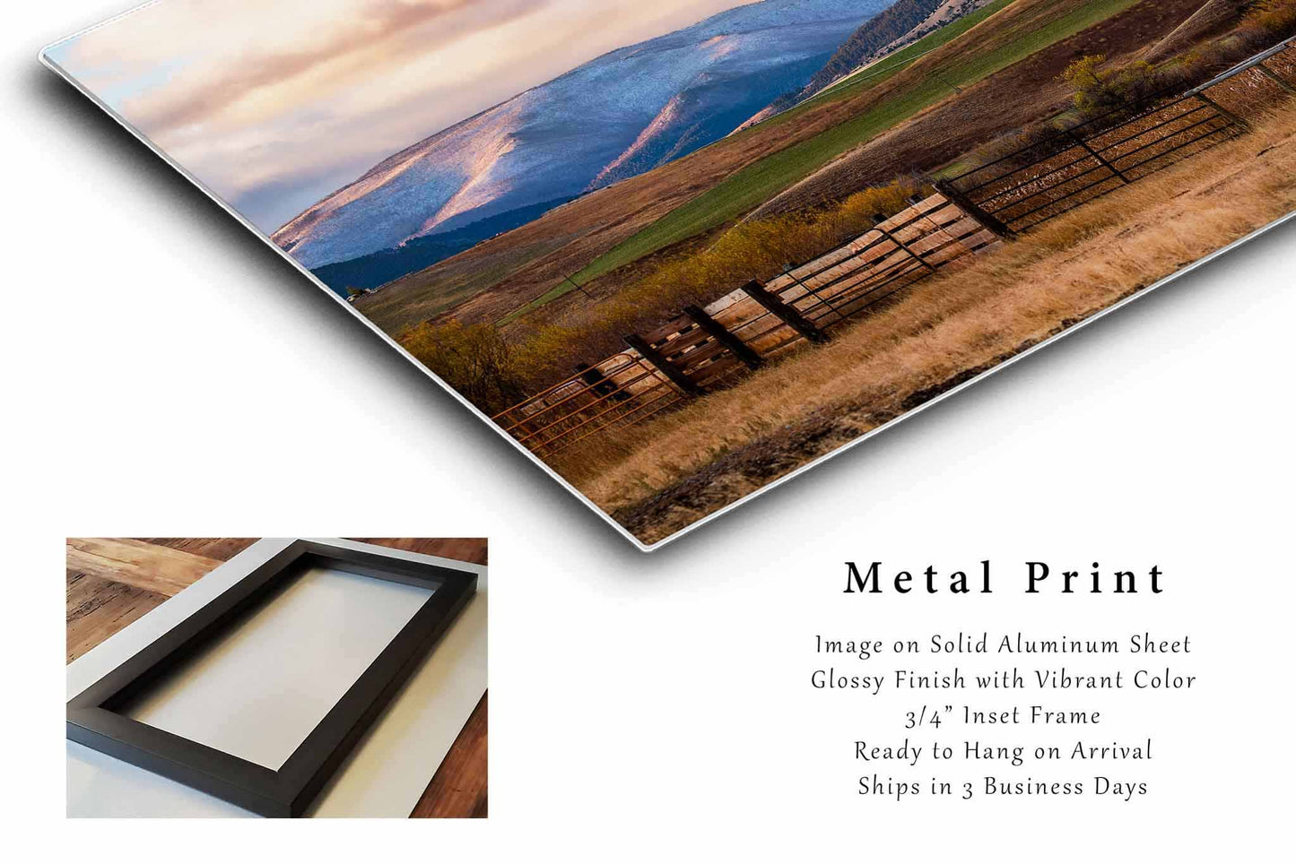 Rocky Mountain Metal Print | Snowcapped Peak Photography | Montana Wall Art | Rockies Photo | Western Decor | Ready to Hang