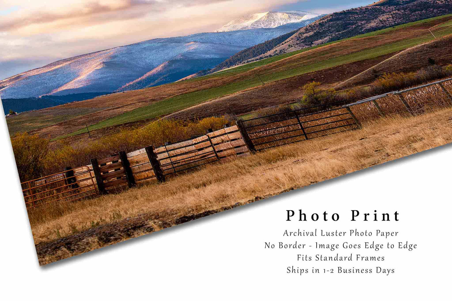 Rocky Mountain Photography Print | Snowcapped Peak Picture | Montana Wall Art | Rockies Photo | Western Decor | Not Framed