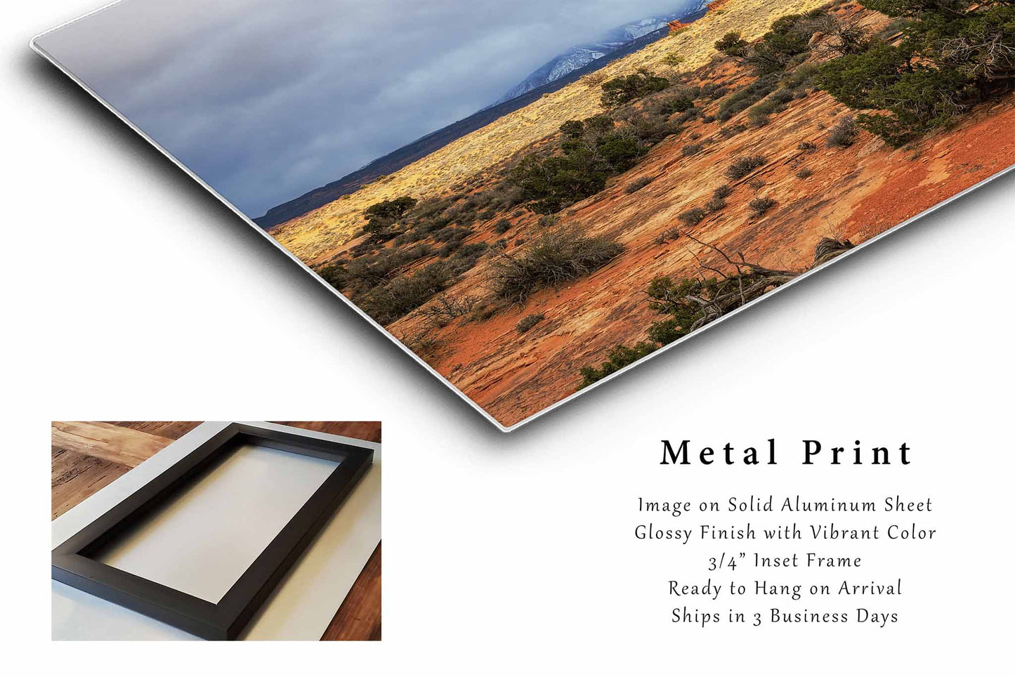 Sandstone Formation at Arches National Park Utah Metal Print Wall Art | Western Landscape Photography Nature Decor