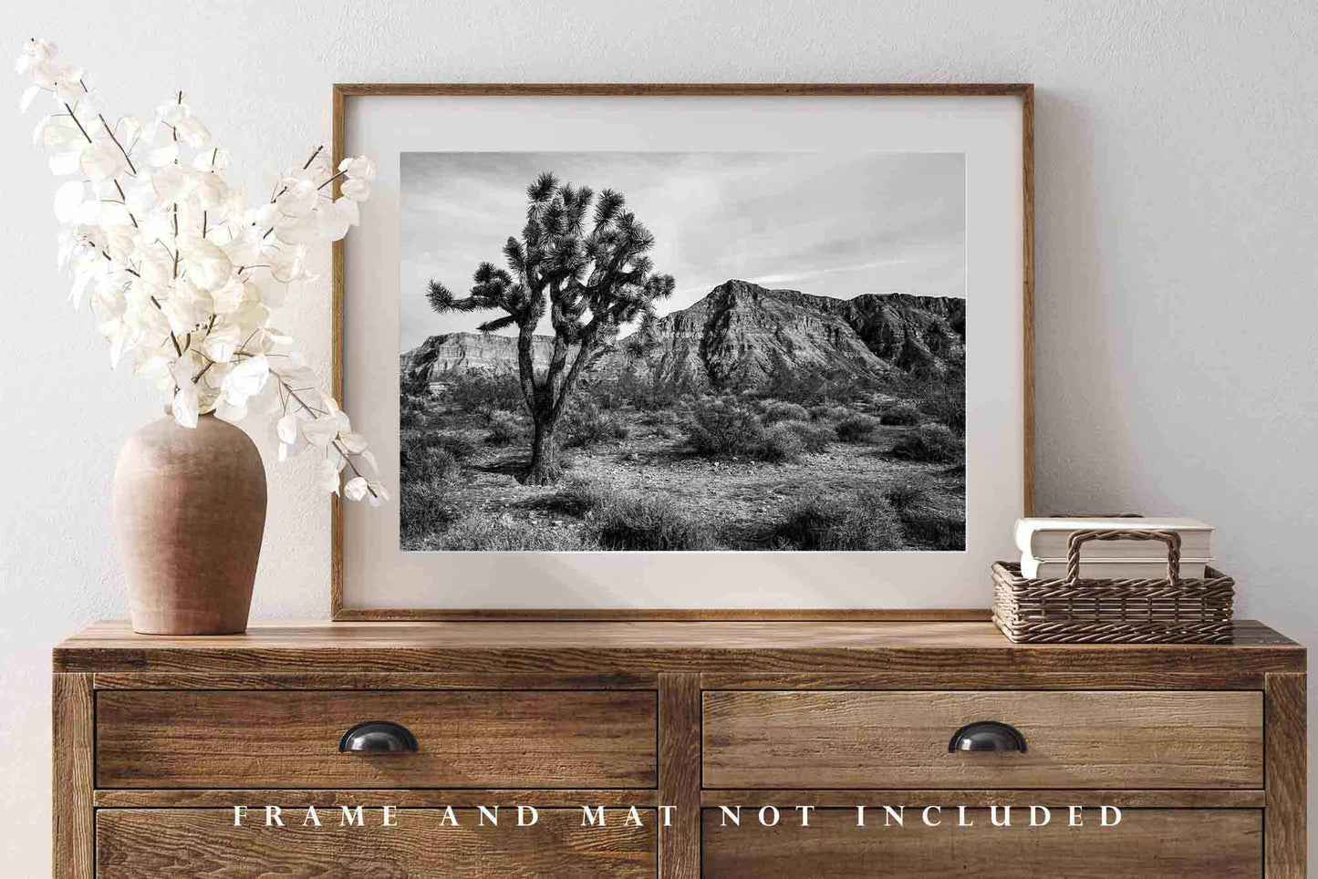 Joshua Tree Photography Print | Desert Picture | Black and White Wall Art | Arizona Photo | Southwestern Decor | Not Framed