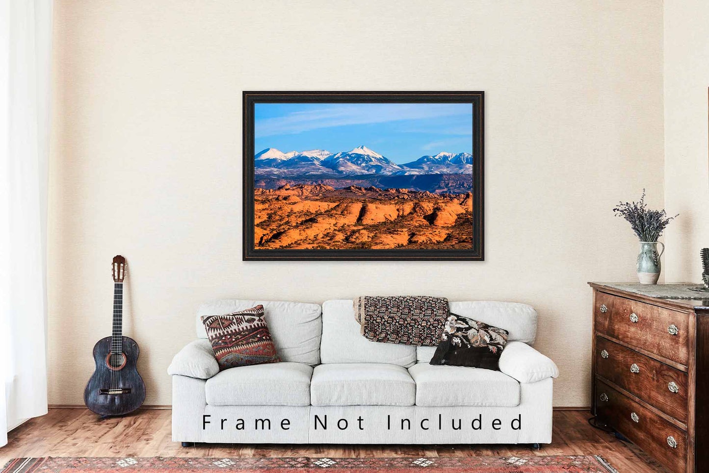 La Sal Mountains Photography Print | Snowy Peaks Picture | Arches National Park Wall Art | Utah Landscape Photo | Nature Decor | Not Framed