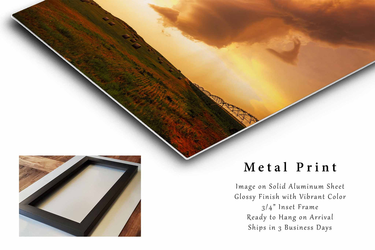 Storm Cloud Metal Print | Oklahoma Stormy Sky Vertical Sunset Thunderstorm Wall Art Weather Decor