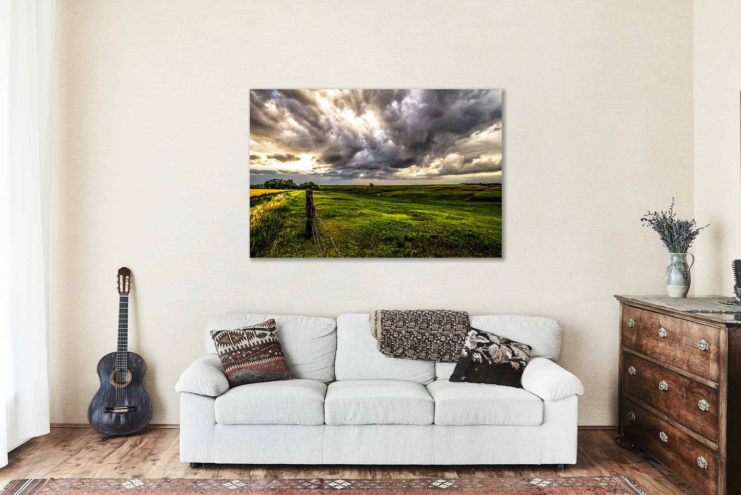 Great Plains Metal Print | Stormy Sky Photography | Nebraska Wall Art | Landscape Photo | Prairie Decor | Ready to Hang