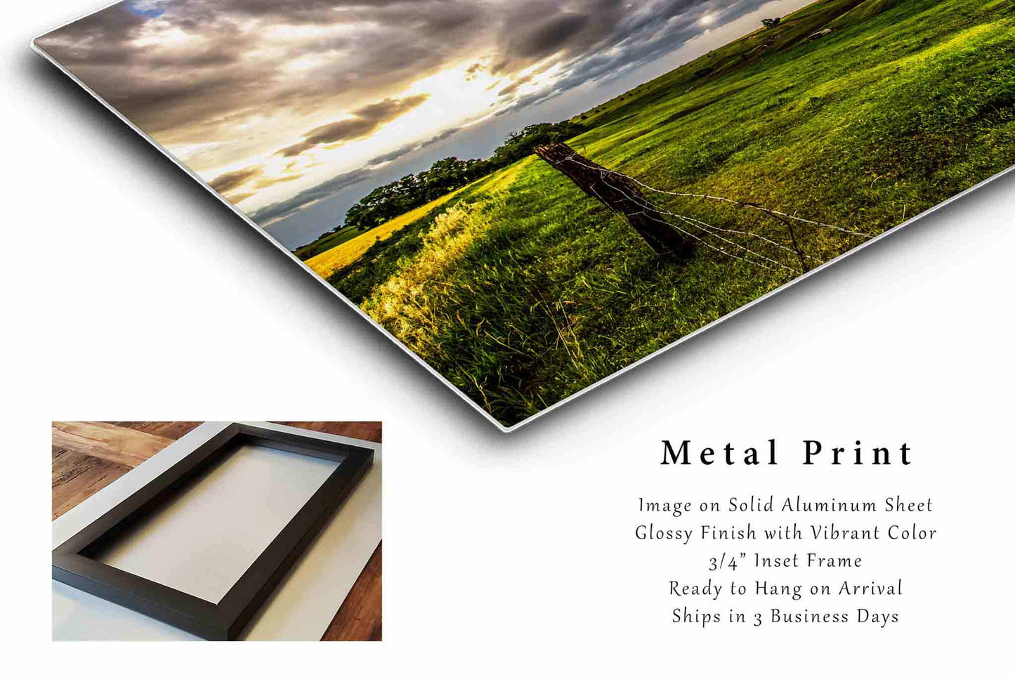 Great Plains Metal Print | Stormy Sky Photography | Nebraska Wall Art | Landscape Photo | Prairie Decor | Ready to Hang