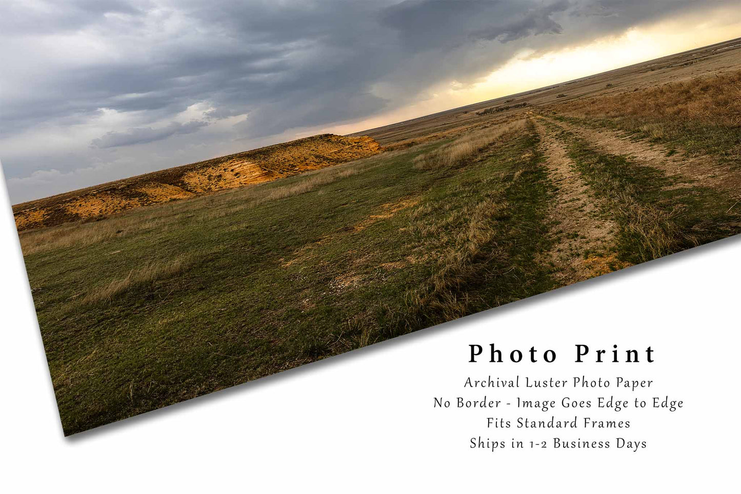 Great Plains Photography Print | Prairie Picture | Stormy Sky Wall Art | Kansas Landscape Photo | Western Decor | Not Framed