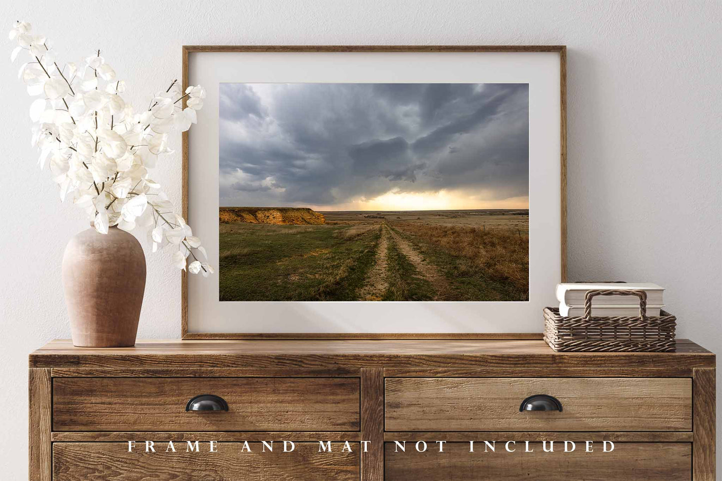 Great Plains Photography Print | Prairie Picture | Stormy Sky Wall Art | Kansas Landscape Photo | Western Decor | Not Framed