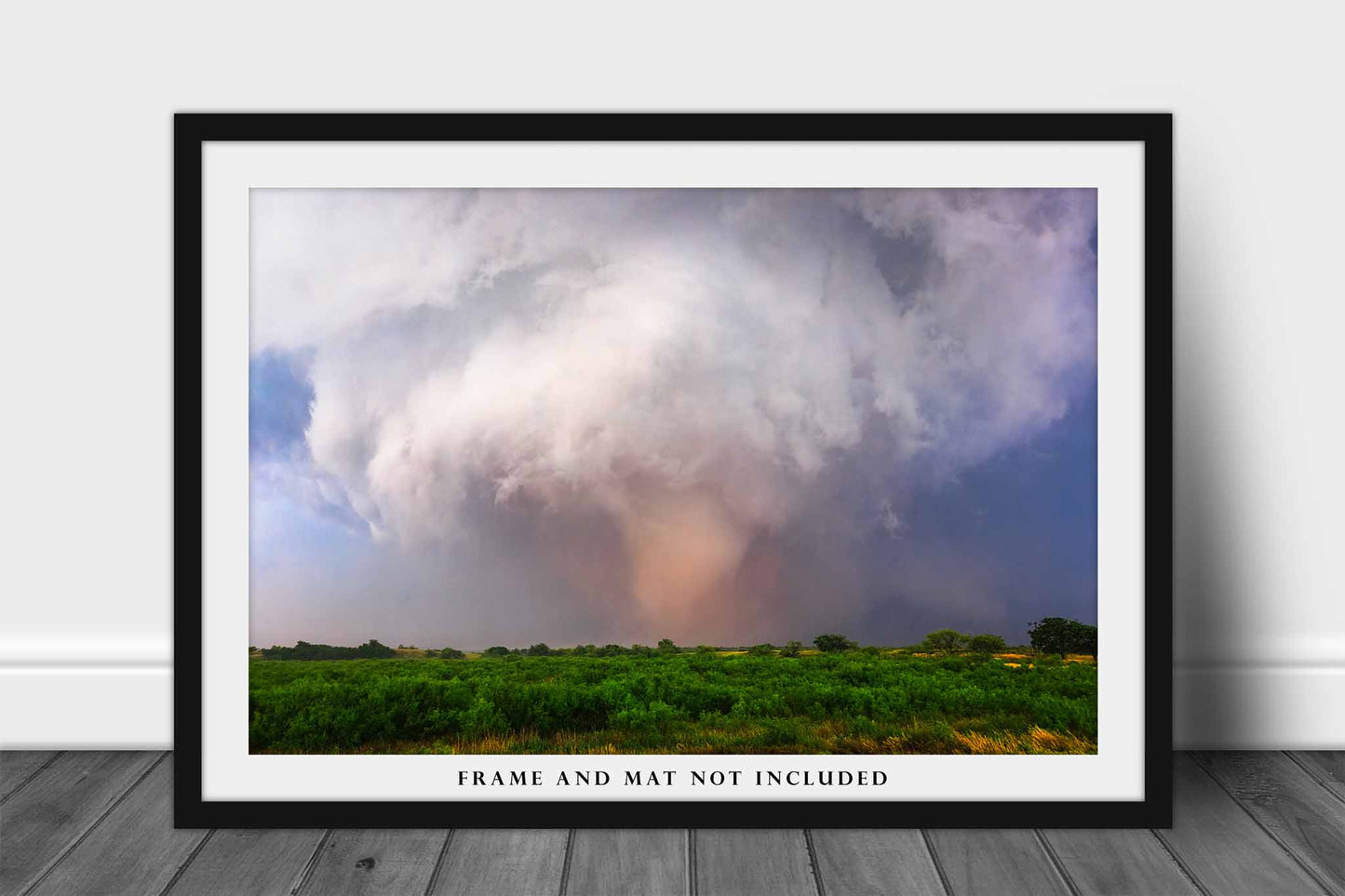 Storm Photography Print (Unframed) Large Dusty Tornado in Southwest Oklahoma | Thunderstorm Wall Art Weather Decor