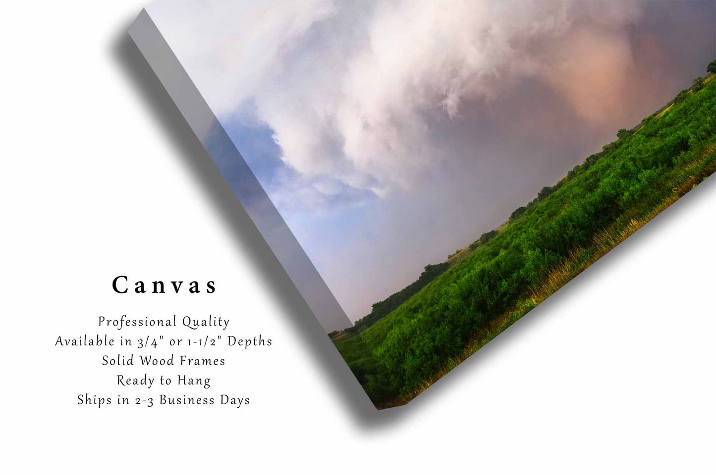 Storm Canvas Wall Art (Ready to Hang) Large Dusty Tornado in Southwest Oklahoma | Thunderstorm Photography Weather Decor